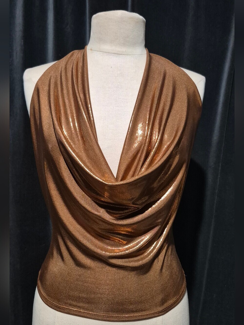 Windsor Metallic Bronze Halter Top (Box A)